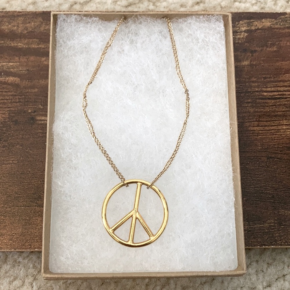 Vanessa Mooney Peace Sign Necklace